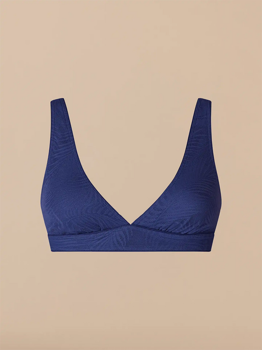 All Over Lace Plunge Bralette | Navy Feather