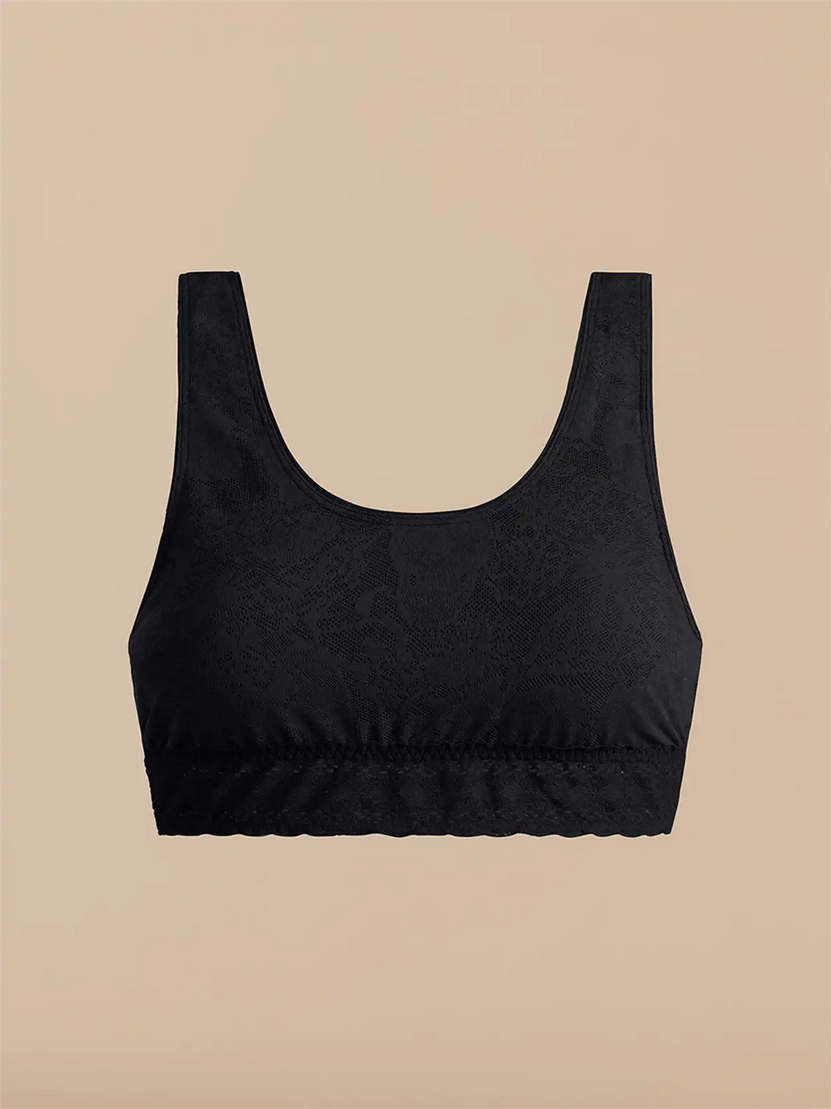 All Over Lace Scoop Bralette | Black Dead Flowers