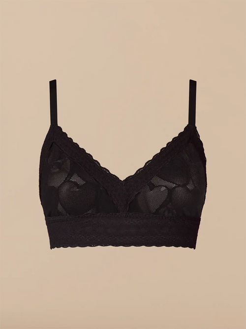 All Over Lace Longline Bralette | Black Hearts