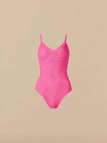 All Over Lace V-Neck Bodysuit | Knockout Pink