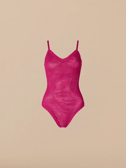 All Over Lace V-Neck Bodysuit | Plum Feather