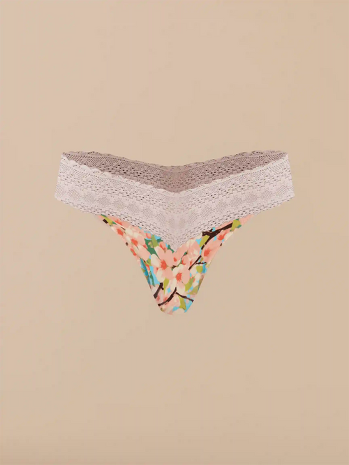 UltraModal™ Lace V-Front Thong | Cherry Blossom