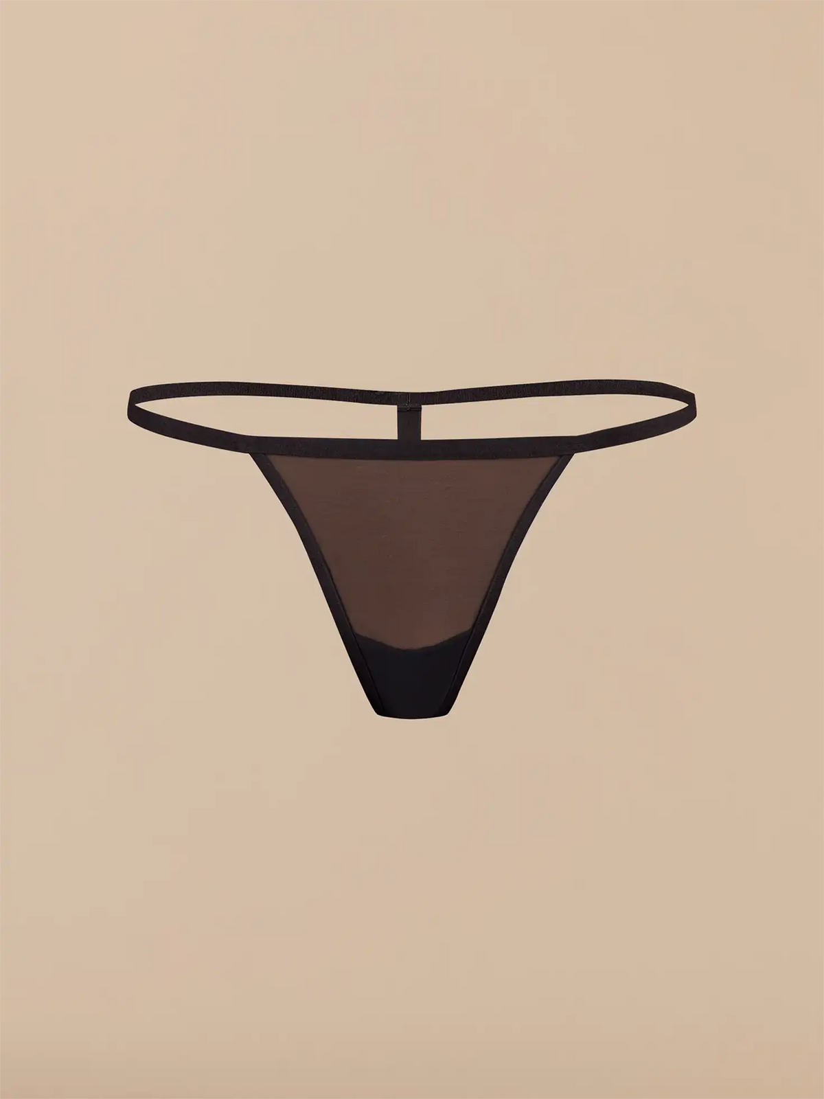 Women's Mesh String Thong | Black