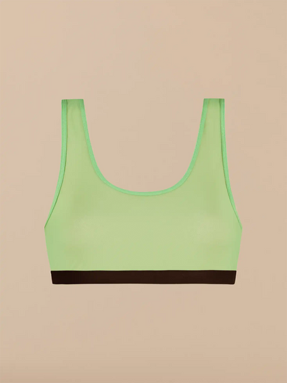Women's Mesh Scoop Neck Bralette | Summer Green