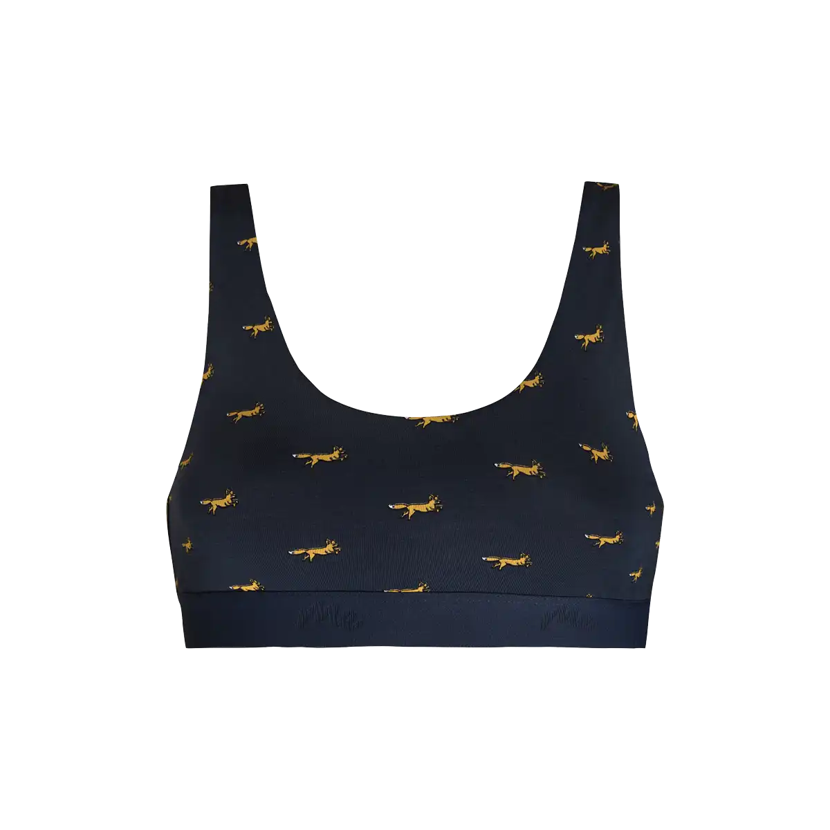 Stretch Cotton Scoop Bralette | Foxes