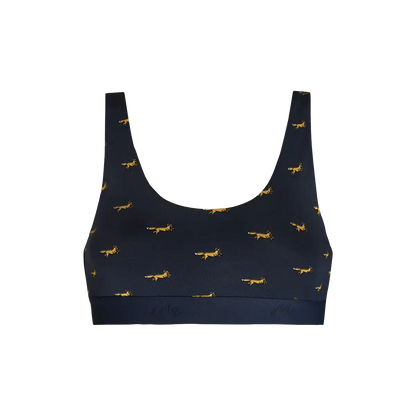 Stretch Cotton Scoop Bralette | Foxes