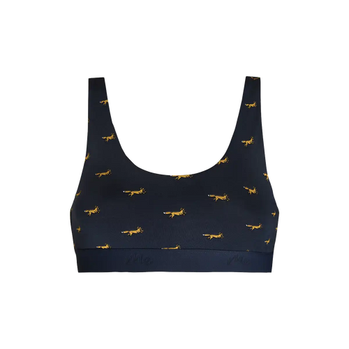 Stretch Cotton Scoop Bralette | Foxes