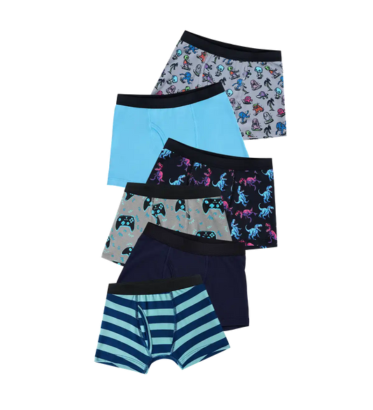 UltraModal™ Kids Core Boys Boxer Brief 6-Pack | Fun and Games Pack