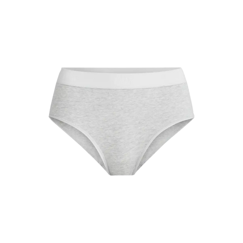 Stretch Cotton High-Waist Brief | Heather Grey
