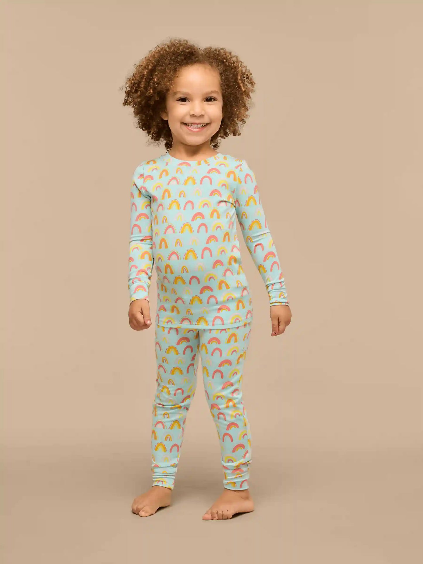 UltraModal™ Long Sleeve PJ Set - Kid's | Rainbow Doodles