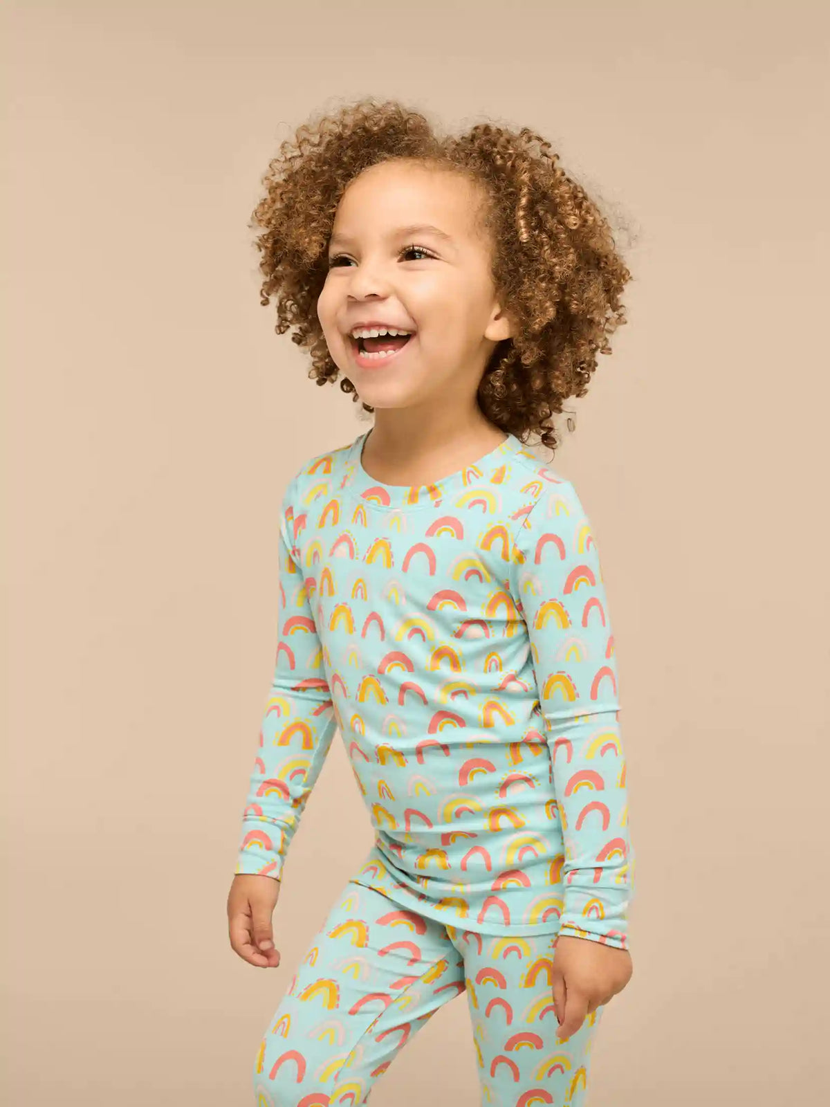 UltraModal™ Long Sleeve PJ Set - Kid's | Rainbow Doodles