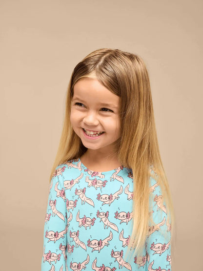 UltraModal™ Long Sleeve PJ Set - Kid's | Axolotl Splash