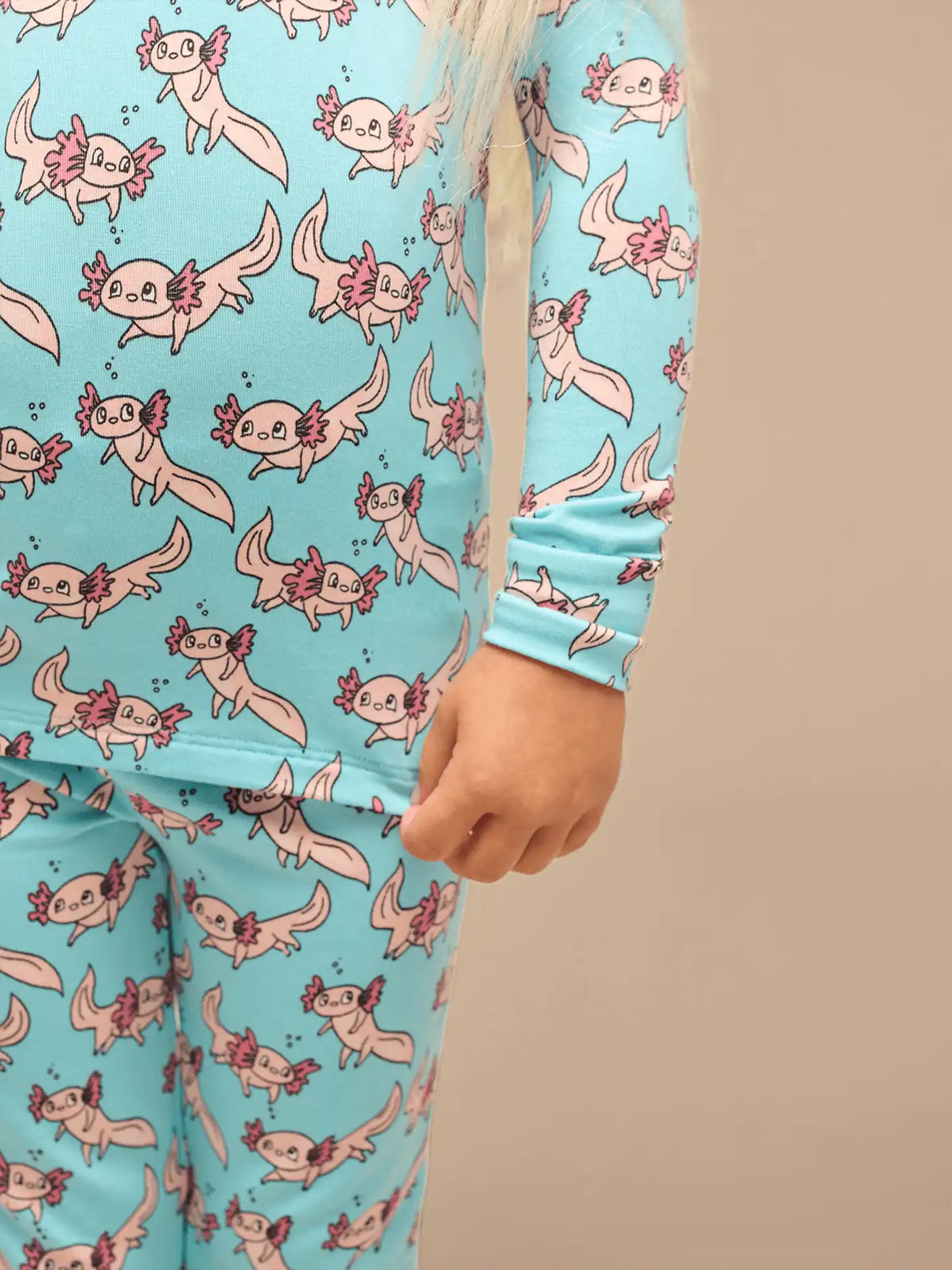 UltraModal™ Long Sleeve PJ Set - Kid's | Axolotl Splash