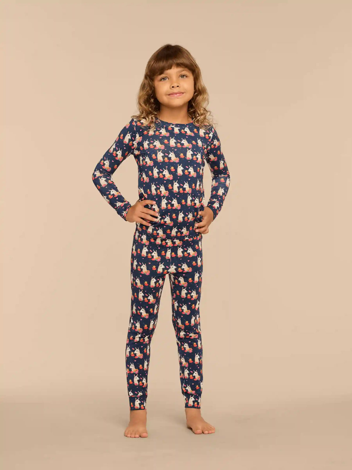 UltraModal™ Long Sleeve PJ Set - Kid's | Llama Llama