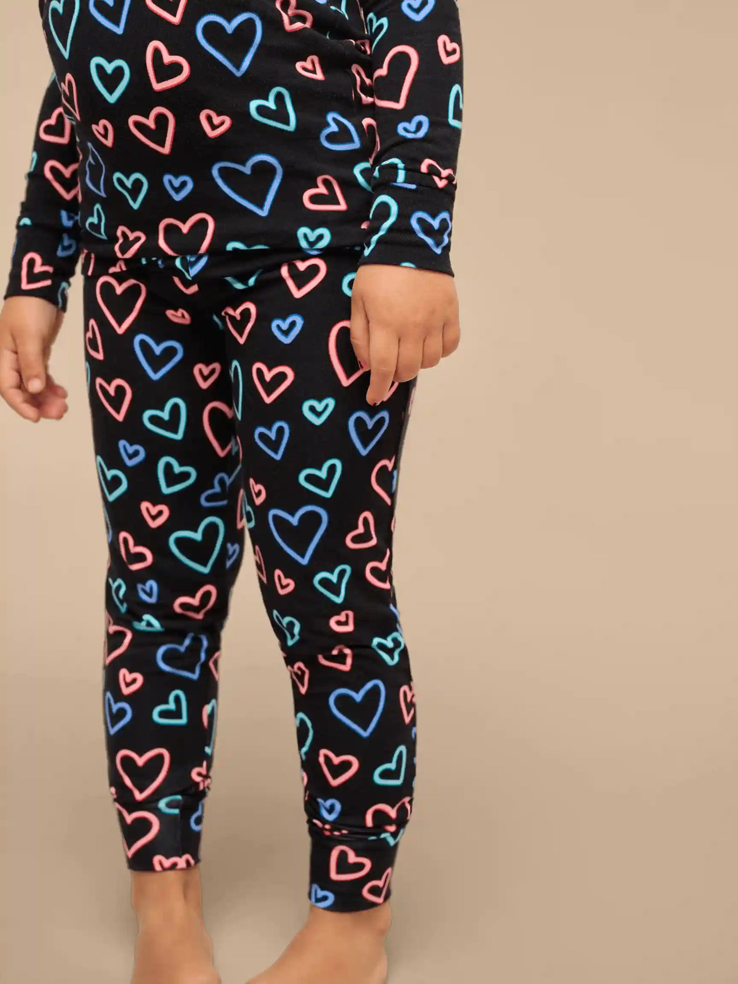 UltraModal™ Long Sleeve PJ Set - Kid's | Electric Hearts 2.0