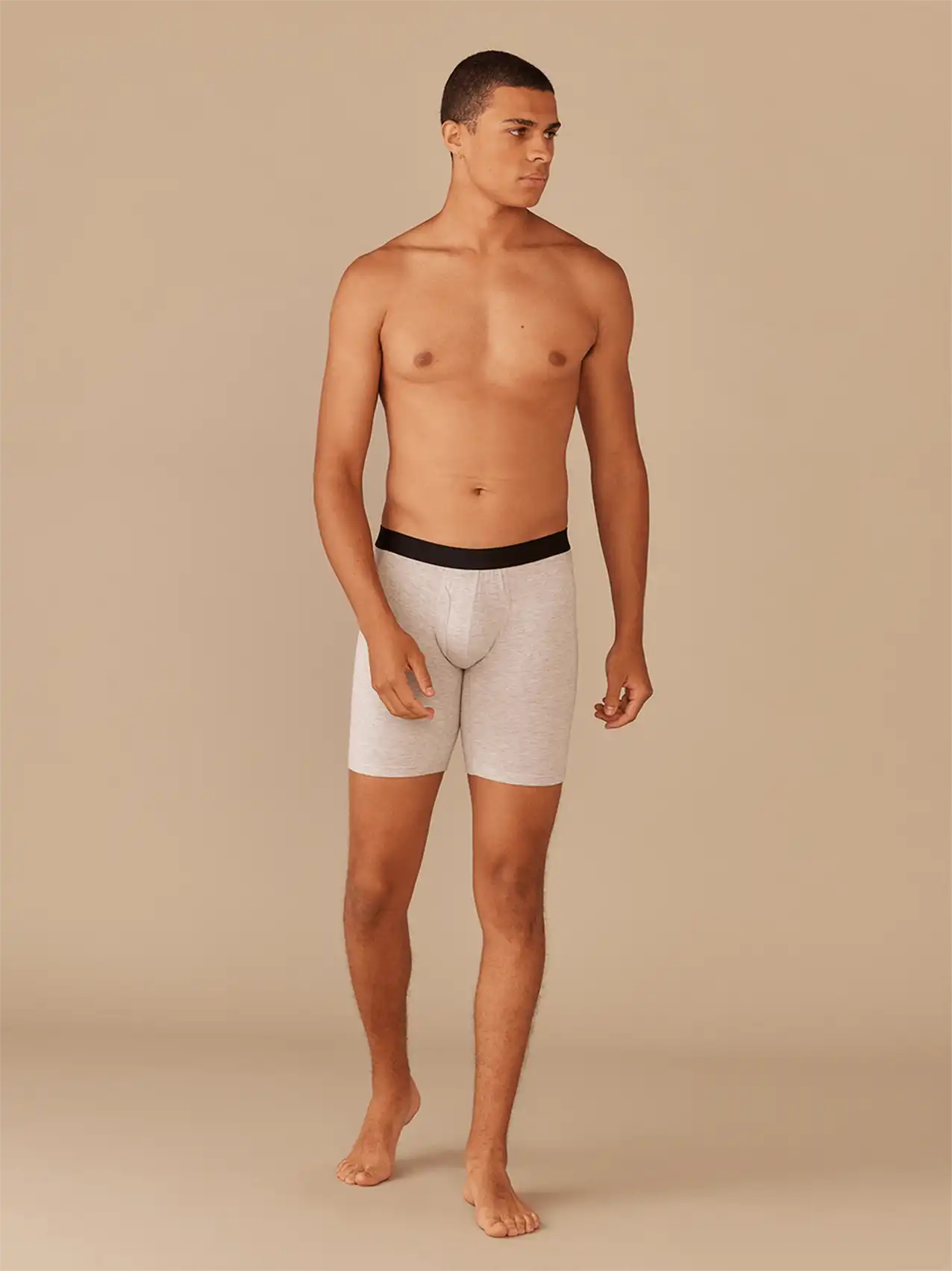 UltraModal™ Core Long Boxer Brief w/ Fly | Heather Grey