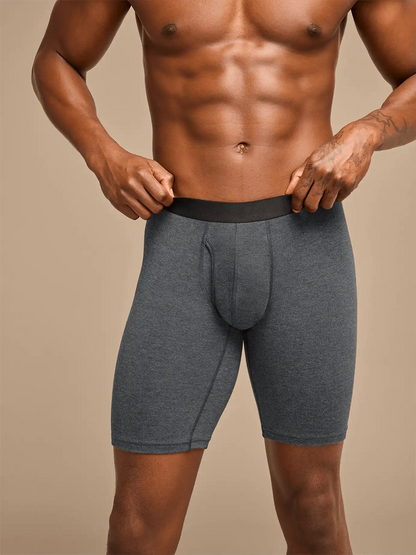 UltraModal™ Core Long Boxer Brief w/ Fly | Heather Charcoal