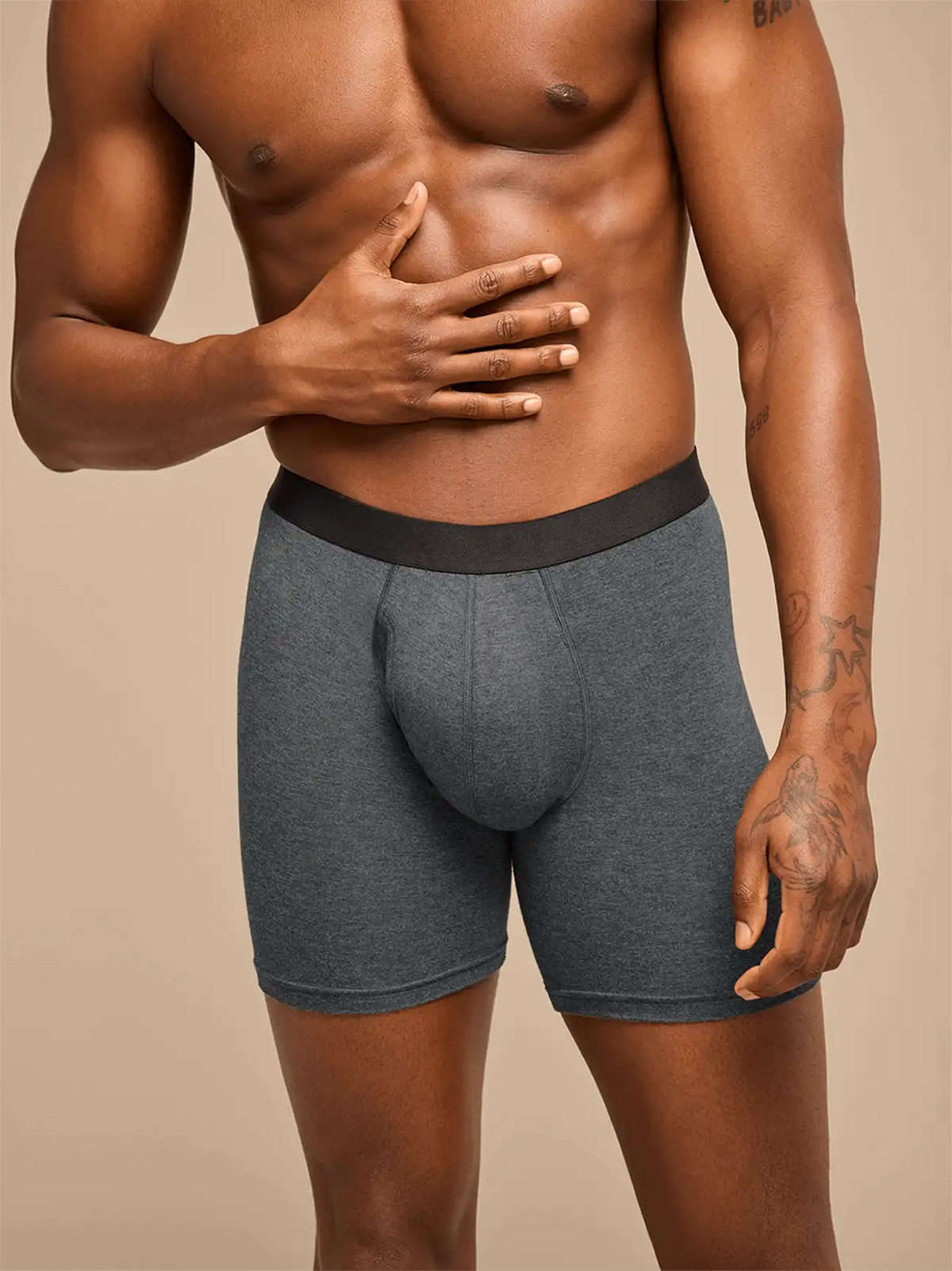 UltraModal™ Core Ball Caddy™ Boxer Brief w/ Fly | Heather Charcoal