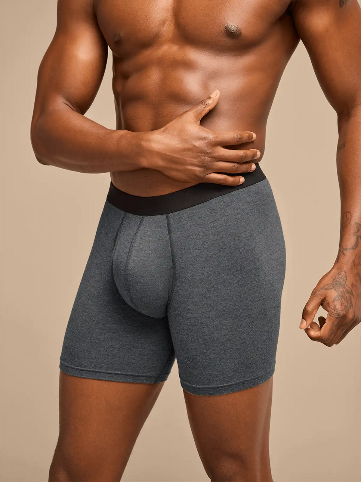 UltraModal™ Core Ball Caddy™ Boxer Brief w/ Fly | Heather Charcoal