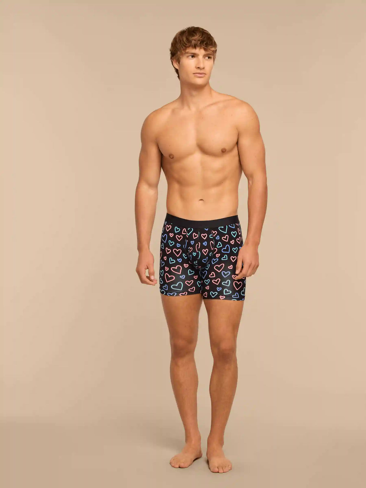 UltraModal™ Core Ball Caddy™ Boxer Brief w/ Fly | Electric Hearts 2.0