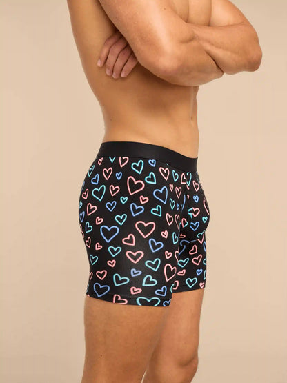 UltraModal™ Core Ball Caddy™ Boxer Brief w/ Fly | Electric Hearts 2.0