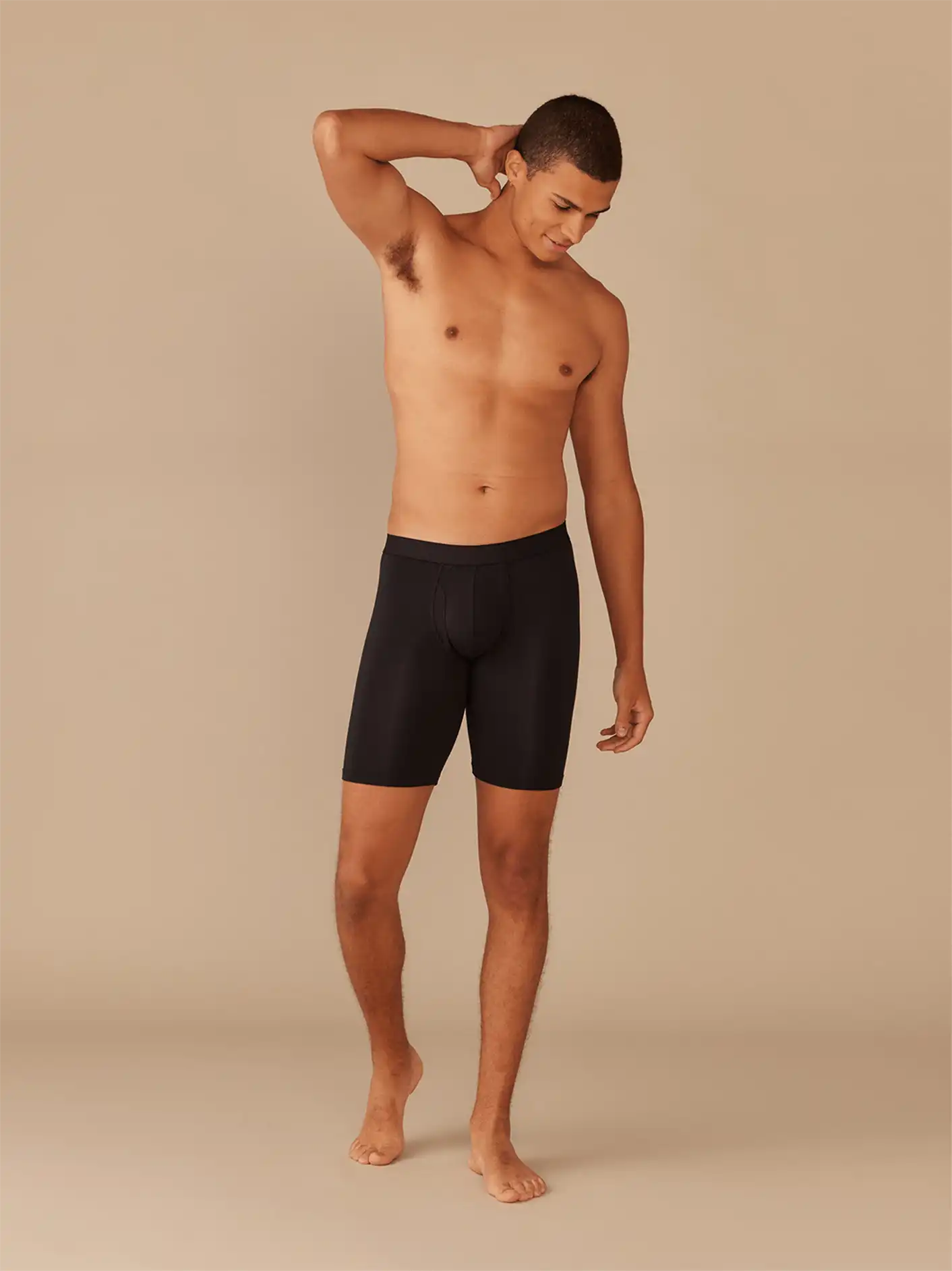 UltraModal™ Core Ball Caddy™ Long Boxer Brief w/ Fly | Black