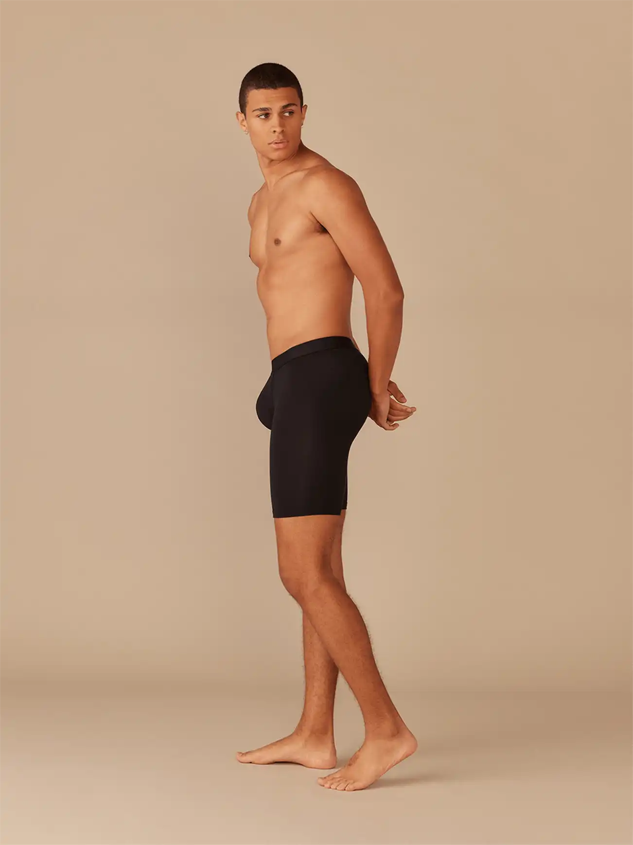 UltraModal™ Core Ball Caddy™ Long Boxer Brief w/ Fly | Black