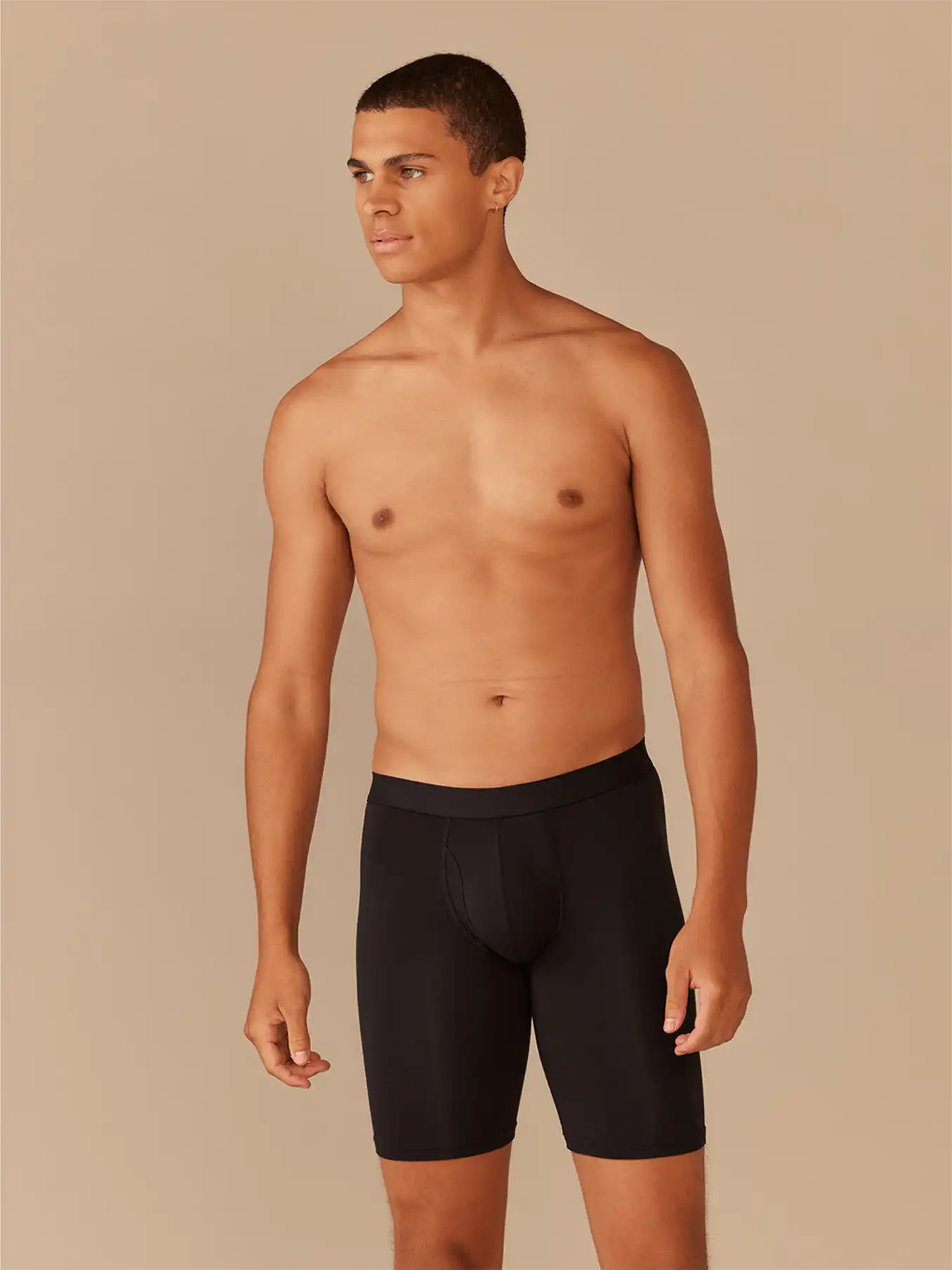 UltraModal™ Core Ball Caddy™ Long Boxer Brief w/ Fly | Black