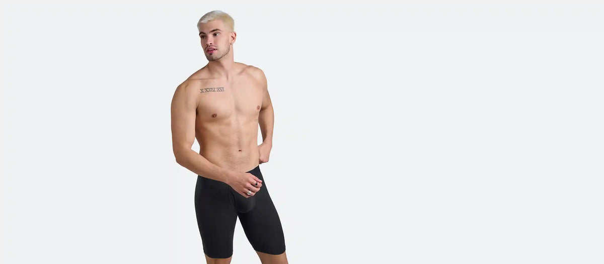 UltraModal™ Ball Caddy™ Long Boxer Brief w/ Fly 6-Pack | Black