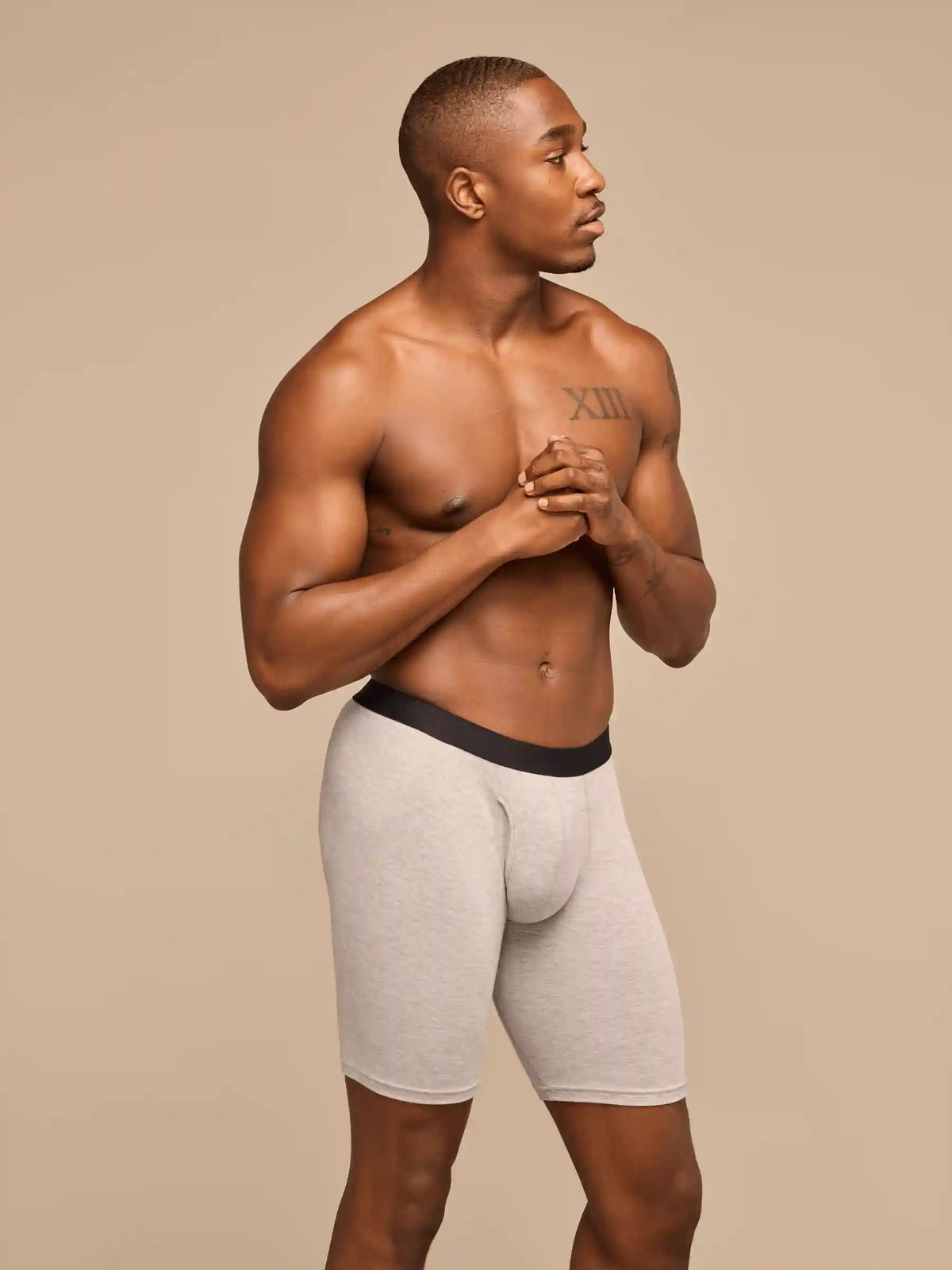 UltraModal™ Core Ball Caddy™ Long Boxer Brief w/ Fly | Heather Grey