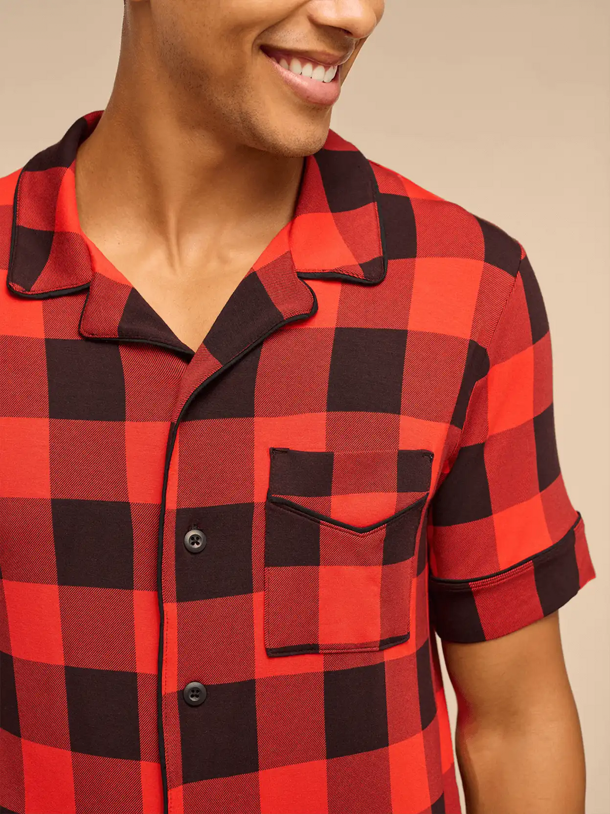 UltraModal™ Short Sleeve Pant PJ Set - Men's | Buffalo Plaid