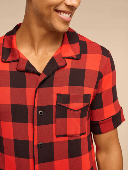 UltraModal™ Short Sleeve Pant PJ Set - Men's | Buffalo Plaid