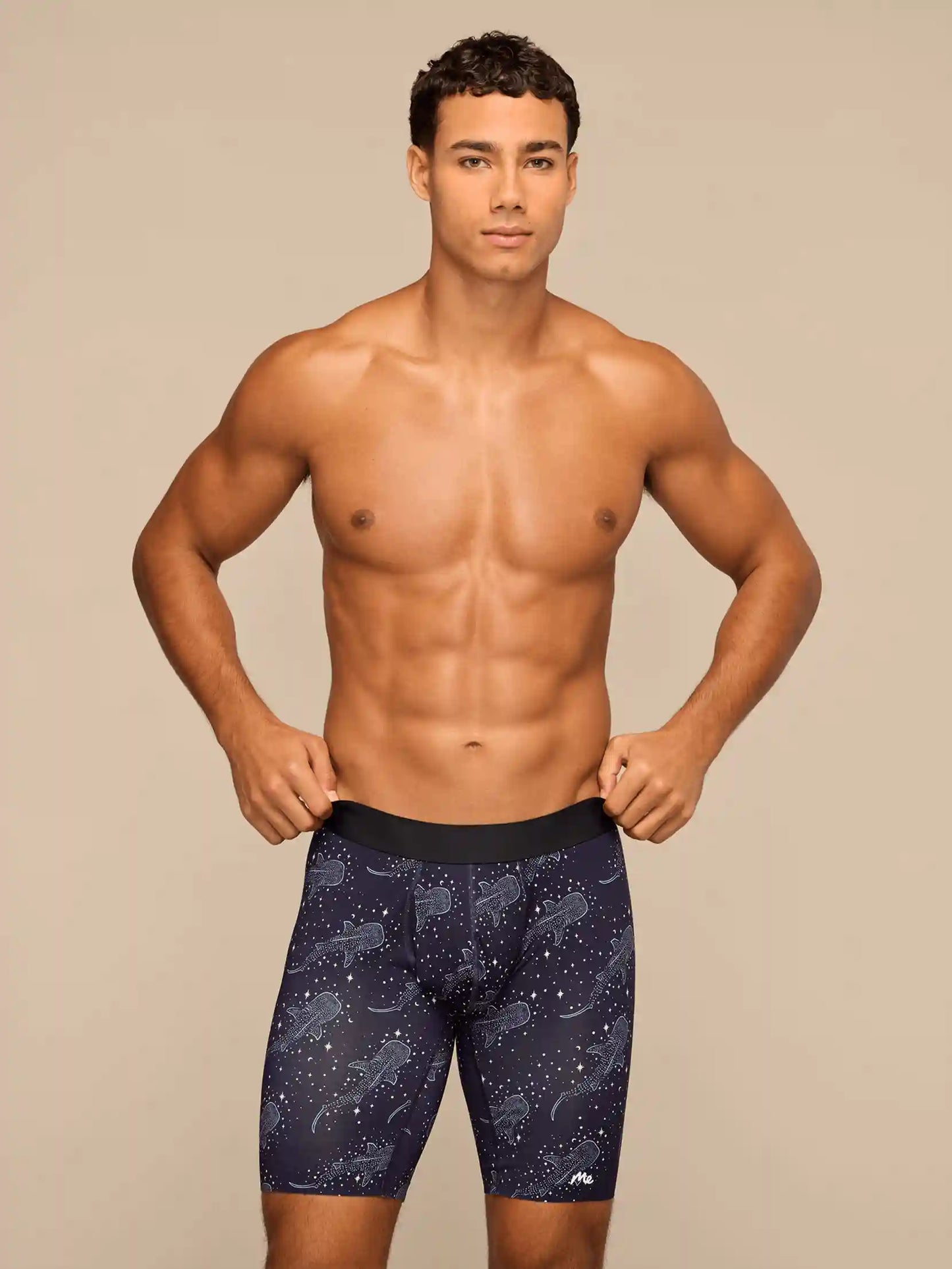 Breathe Long Boxer Brief w/ Fly | Starry Sharks
