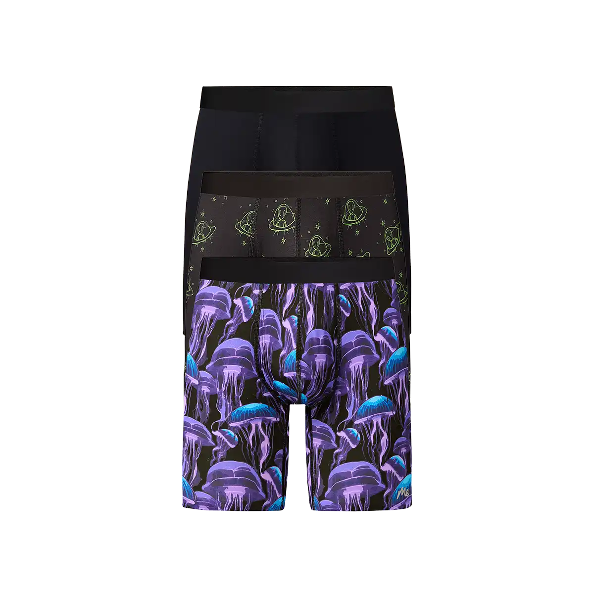 Breathe Long Boxer Brief w/ Fly 3-Pack | Cosmic Jellies Pack