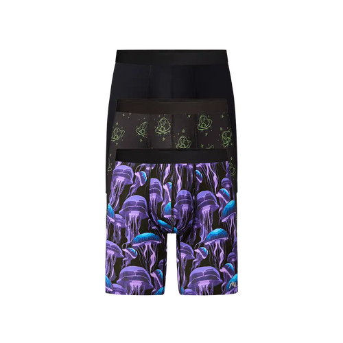 Breathe Long Boxer Brief w/ Fly 3-Pack | Cosmic Jellies Pack
