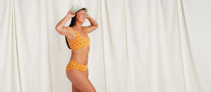 Stretch Cotton V-Neck Bralette | Saguaro Blossom