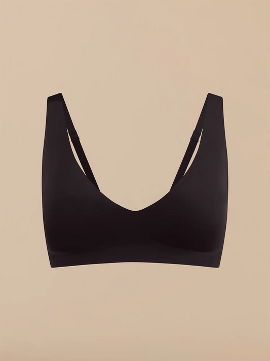 Seamless Plunge Bralette | Black