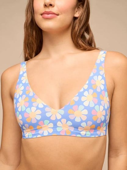 Seamless Plunge Bralette | Groovy Floral