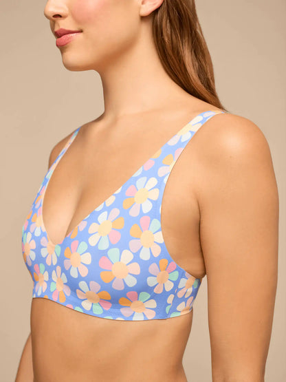 Seamless Plunge Bralette | Groovy Floral