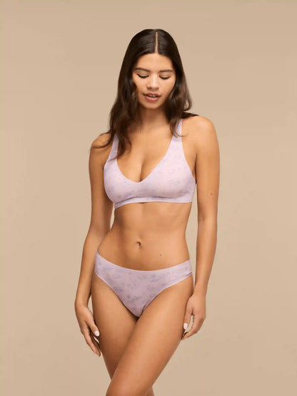 Seamless Plunge Bralette | Space Doodles
