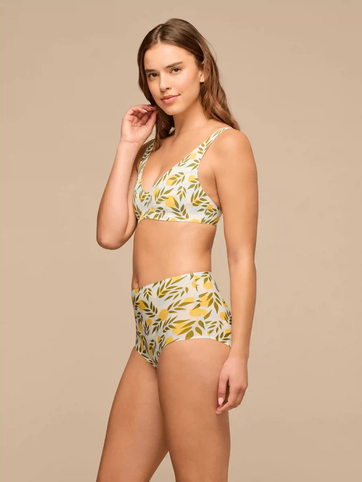 Seamless Plunge Bralette | Summer Oranges