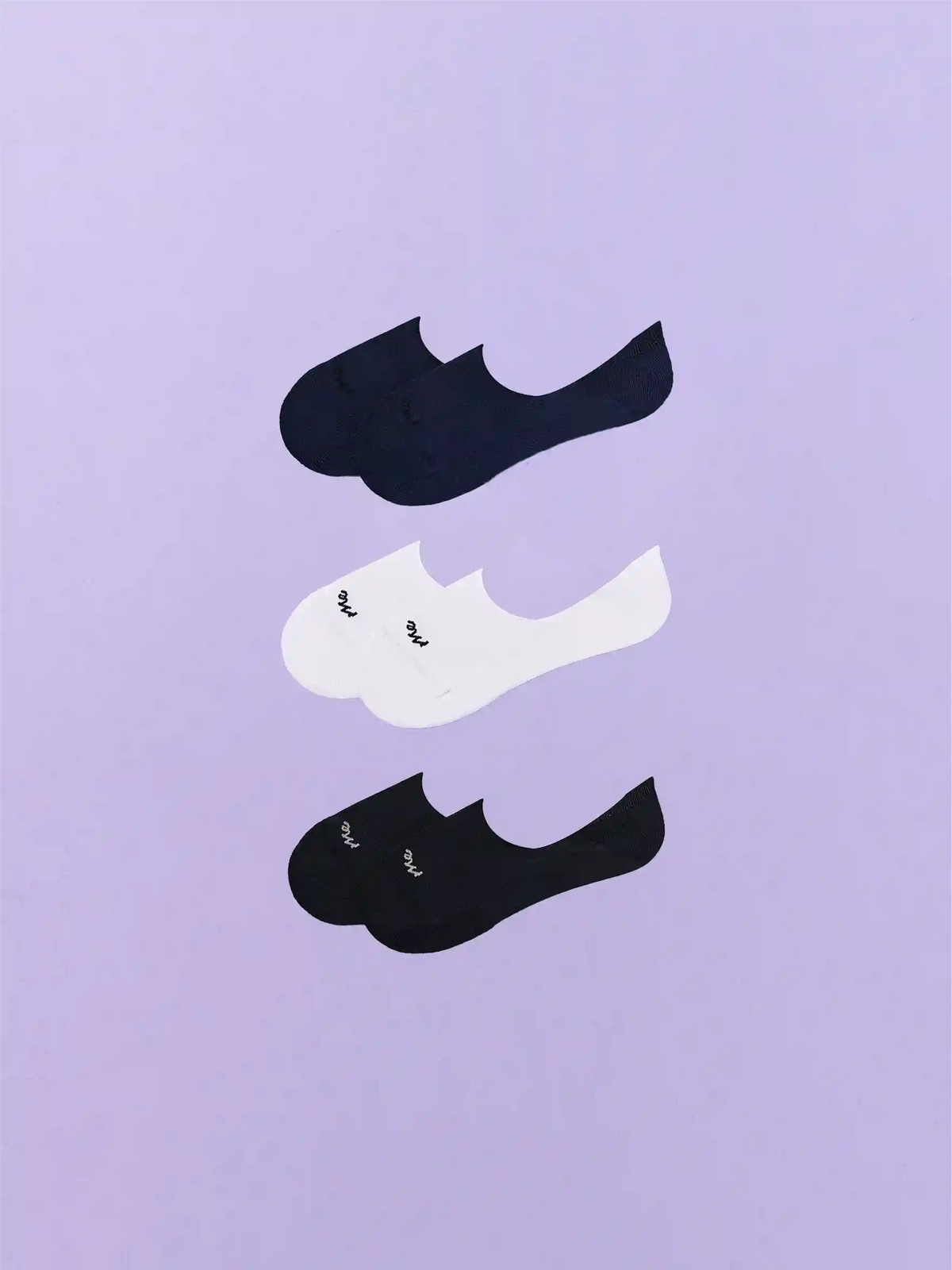 Essential No Show Sock 3-Pack | White/Dark Sapphire/Black Pack