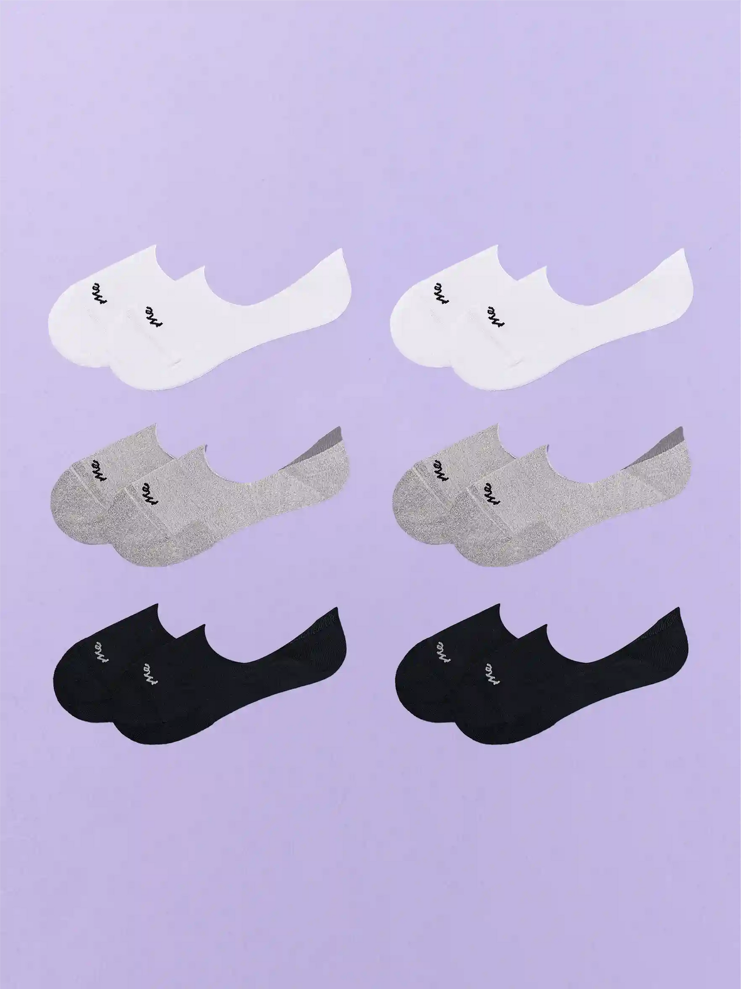Essential No Show Sock 6-Pack | White/Heather Grey/Black Pack