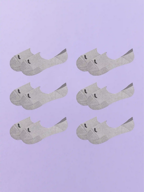 Essential No Show Sock 6-Pack | Heather Grey Pack