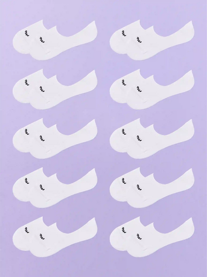 Essential No Show Sock 10-Pack | White Pack