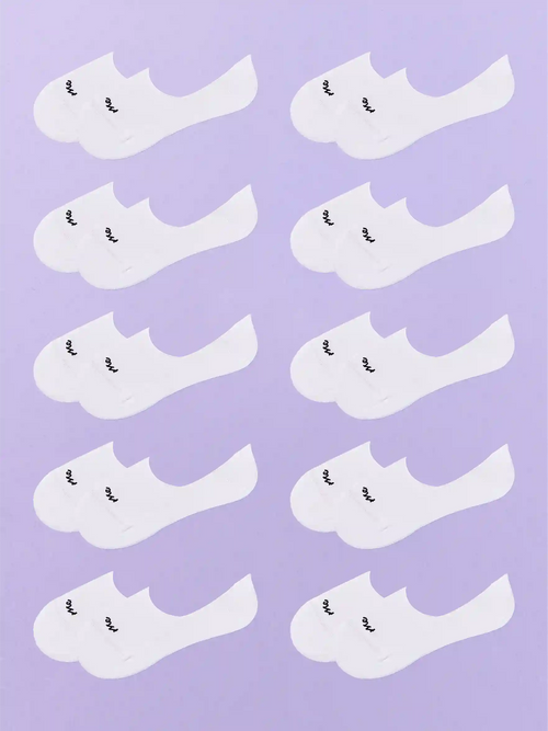 Essential No Show Sock 10-Pack | White Pack