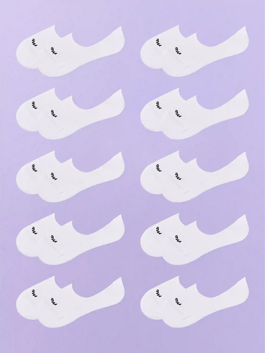 Essential No Show Sock 10-Pack | White Pack