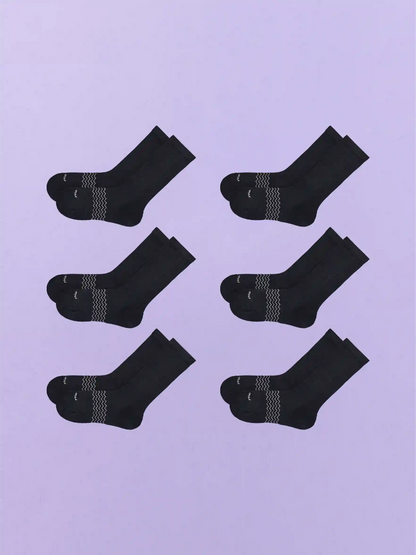 Essential Crew Sock 6-Pack | Black Pack
