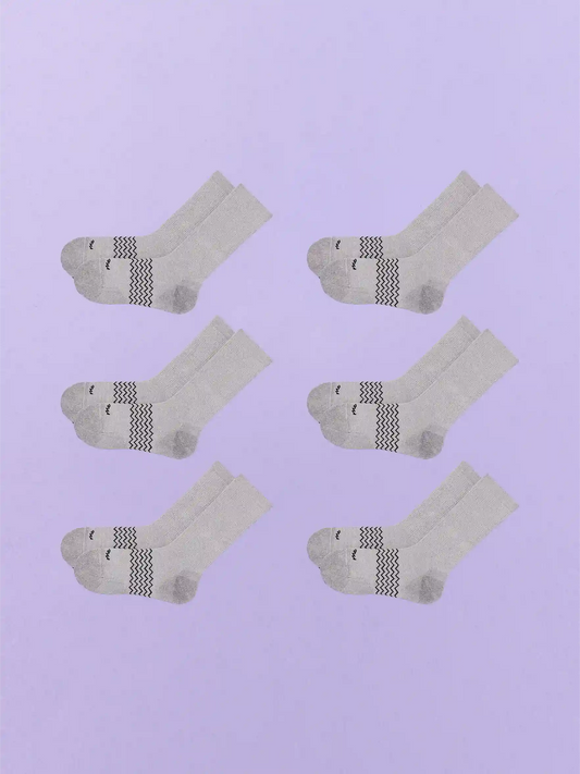 Essential Crew Sock 6-Pack | Heather Grey Pack