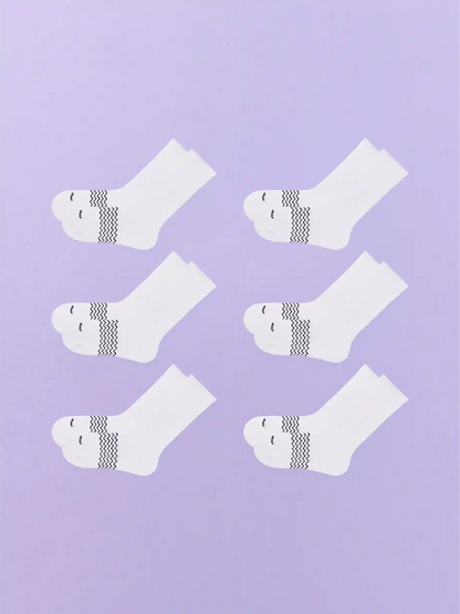 Essential Crew Sock 6-Pack | White Pack
